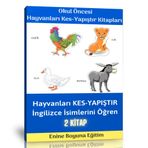Okul Öncesi Hayvanları Kes – Yapıştır Etkinlik Kitap Seti (2 Kitap)