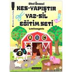Okul Öncesi Kes-Yapıştır-Yaz-Sil Egitim Seti Laminasyonlu Enine Boyuna Eğitim