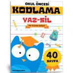 Okul Öncesi KODLAMA Yaz Sil Kitabı Enine Boyuna Eğitim