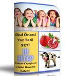 Okul Öncesi Yaz Tatil Seti 19 Fasikül Kitap Enine Boyuna Eğitim