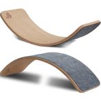 Okul Oyuncak Wavy Board Ahşap Renkli Keçeli Denge Tahtası - Gri