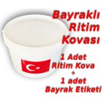 Okul Ritim Kovası ve Bayrak Etiketi Bayraklı Gösteri Kovası - 1 Adet
