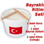 Okul Ritim Seti Bayraklı Ritim Kovası Gösteri Kovası Ritim Çubuğu - 1 Takım