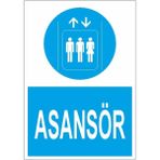 Okularenkkat Asansör Uyarı Levhası 12 cm x 28 cm