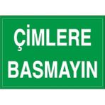 Okularenkkat Çimlere Basmayın Uyarı Levhası 18 cm x 25 cm