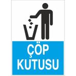 Okularenkkat Çöp Kutusu Uyarı Levhası 35 cm x 50 cm - 35 cm x 50 cm