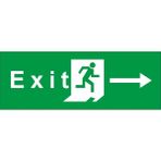 Okularenkkat Exit Sağ Ok Uyarı Levhası 18 cm x 25 cm
