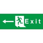 Okularenkkat Exit Sol Ok Uyarı Levhası 12 cm x 28 cm