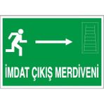 Okularenkkat Imdat Çıkış Merdiveni Sağ Ok Uyarı Levhası