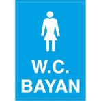 Okularenkkat W.c. Bayan Uyarı Levhası 18 cm x 25 cm
