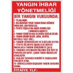 Okularenkkat Yangın Ihbar Yönetmeliği Uyarı Levhası