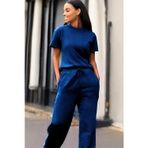 Okulcu Baba Kadın Yazlık Kısa Kollu Tişört Ve Beli Lastikli Alt Pijama Takımı Salaş