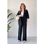 OKULCUBABA Kadın Dökümlü Bürümcük Yazlık Kimono Takım