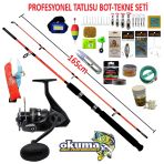 Okuma 6000 Wave Power Kendo 165Cm 100-250Gr Profesyonel Tatlı Su Tekne Ve Bot Olta Takımı Seti