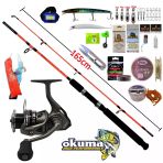 Okuma Acuador Acu-8000A 165Cm 100-250Gr Kendo Holiday Boat Profesyonel Deniz Tekne Ve Bot Olta Takımı Seti