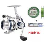 Okuma Arıa-C4000a Painting Silver 1Bb İp Misina Sarılı Olta Makinesi