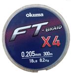 Okuma Ft-4 Braided Line 300 mt 0,330 mm Grey Örgü İp