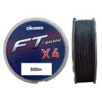 Okuma FT 4 Kat 300 m Gri İp Misina