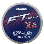 Okuma FT-Braided X4 Line 300 m 0.23 mm Grey Örgü İp Misina