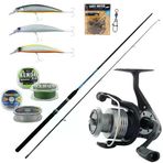 Okuma G-Power Spin 8' 240 cm 15-40 gr 2 Parça Spin Kamışı + Okuma Revenger RV-40 FD Olta Makinesi Spin Oltası Seti