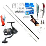 Okuma Revenger Rv-40 240Cm 20-40Gr Remixon Double Black Rapala Maket Balık Spin Olta Takımı Seti