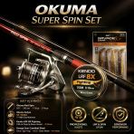 Okuma Super Spin Set Red Spin 240CM 7-28GR + Safyre SF-1000A Makine + Kendo 8x Ip + Savage Gear Cannibal Shad