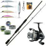 Okuma Wave Power 8'0 2.44 cm 15-40 gr 2 Parça Spin Kamışı + Okuma Revenger RV-40 FD Olta Makinesi Spin Olta Seti