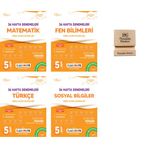 Okyanus 5. Sınıf Classmate Matematik Fen Türkçe ve Sosyal 36 Hafta Deneme 4lü Set + Telefon Standı