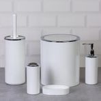 Okyanus Home Beyaz Yuvarlak Krom 5'li Banyo Seti