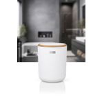 Okyanus Home Linea Due Beyaz Çizgili Yuvarlak Çöp Kovası