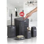 Okyanus Home Luna Antrasit Kare 5'li Banyo Seti
