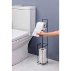 Okyanus Home Metal Kağıt Havluluk ve WC Kağıtlık Organizer 64x13x12 cm Siyah