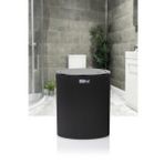 Okyanus Home Mina Siyah Çizgili Yuvarlak Çöp Kovası