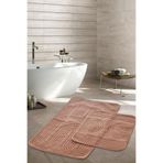 Okyanus Pamuklu 2'li Klozet Takımı Banyo Paspası, Kahve, 50 x 60