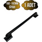 Okyanus Siyah Metal Dolap Kulpu Mobilya ve Mutfak Dolap KULPU(SİYAH)(160-192MM) - 160-192mm - 1 ADET