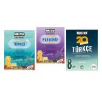 Okyanus Yayıncılık 8. Sınıf Master Türkçe Soru Bankası +Master Paragraf Soru Bankası + Master 20 Türkçe Denemesi (3 Kita