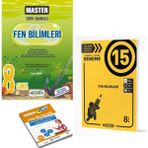 Okyanus Yayınları 8. Sınıf Master Fen Bilimleri Soru Bankası ve Hız LGS 15'li Fen Deneme + Yerim Seni LGS