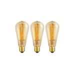 OKYANUSAYD Flamanlı Armut St64 Modeli Dekoratif Rustik Ampul 60 Watt E27 Duy - 3 Lü Paket St64-60w