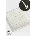 Okyanuss Accessories DMS67474UPL 3 Mm Kare Zirkon Tek Taşlı Gümüş Hızma 36 Adet