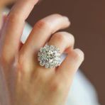 Okyanusun Kalbi Sky Diamond Gümüş Yüzük