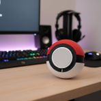 Olafigo Pokeball Magsafe Uyumlu Şarj Standı - iPhone Pro ve Pro Max Özel Serisi - Beyaz - Kırmızı