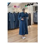 OlaLady Kadın Eteği Fırfırlı Volanlı Tesettür Denim Kot Elbise
