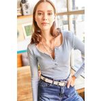 Olalook BLZ-19000588 İndigo Kadın Bluz