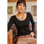Olalook BLZ-19000722 Siyah Kadın Bluz