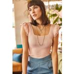 Olalook BLZ-19001035 Pudra Kadın Bluz