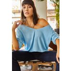 Olalook BLZ-19001586 Bebe Mavi Kadın Bluz