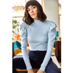 Olalook BLZ-19001595 Bebe Mavi Kadın Bluz