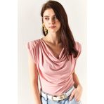 Olalook BLZ-19002217 Pudra Kadın Bluz