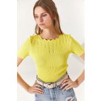 Olalook BLZ-19002226 Sarı Kadın Bluz