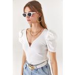 Olalook BLZ-19002296 Ekru Kadın Bluz